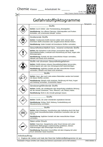 Gefahrstoffpiktogramme (s/w)