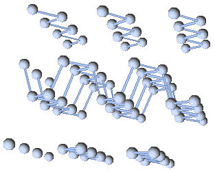 Schwarzer Phosphor zeigt eine dem Grafit ähnliche Struktur.